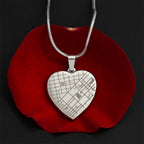 Engraved Heart Map Necklace for Her – Custom Location Gift for Wife, Mom or Girlfriend