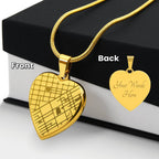 Engraved Heart Map Necklace for Her – Custom Location Gift for Wife, Mom or Girlfriend