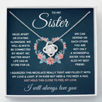 To My Sister – Squeezed Love Knot – Necklace Gift Set