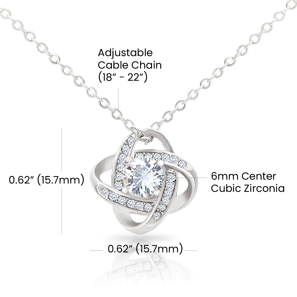 To My Sister – Squeezed Love Knot – Necklace Gift Set
