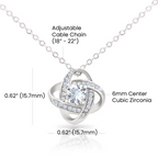 To My Sister – Squeezed Love Knot – Necklace Gift Set