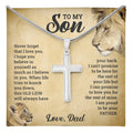 To My Son – This Old Lion – Cross Necklace Gift Set