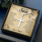 To My Son – This Old Lion – Cross Necklace Gift Set