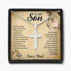 To My Son – This Old Lion – Cross Necklace Gift Set