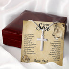 To My Son – This Old Lion – Cross Necklace Gift Set