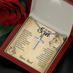 To My Son – This Old Lion – Cross Necklace Gift Set