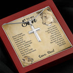 To My Son – This Old Lion – Cross Necklace Gift Set