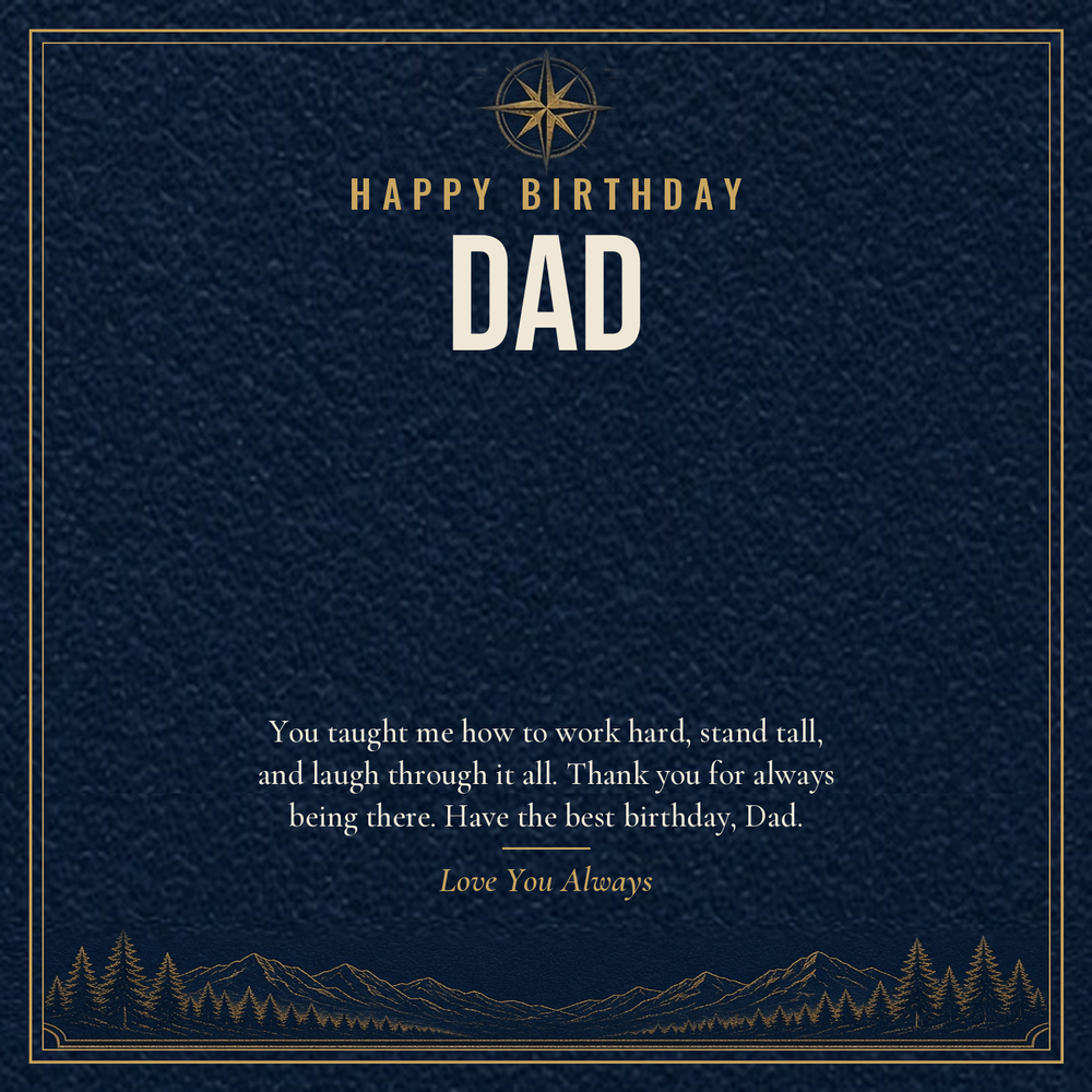 Message card: Birthday Love Knot Necklace for Dad