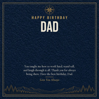 Message card: Birthday Love Knot Necklace for Dad