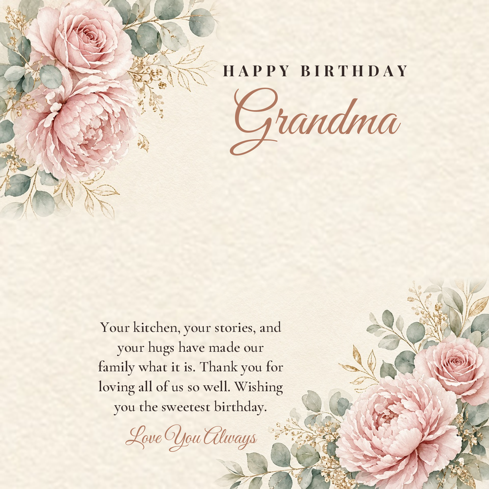 Message card: Birthday Love Knot Necklace for Grandma