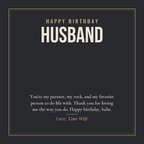 Message card: Birthday Love Knot Necklace for Husband