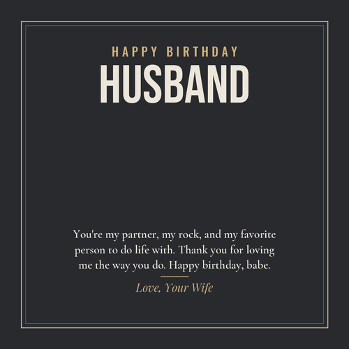 Message card: Birthday Love Knot Necklace for Husband
