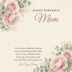 Message card: Birthday Love Knot Necklace for Mom