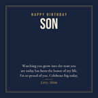 Message card: Birthday Love Knot Necklace for Son