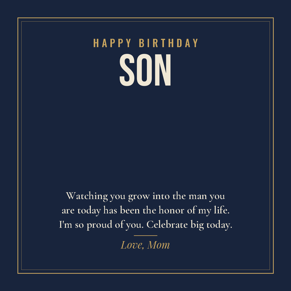 Message card: Birthday Love Knot Necklace for Son