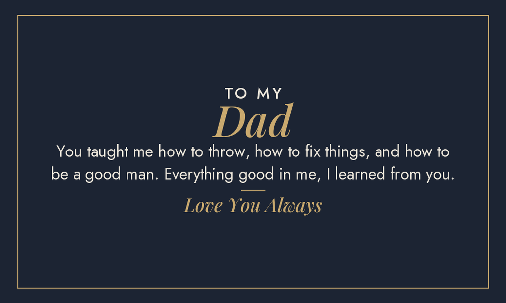 To My Dad, everything good in me message design for engraved metal wallet card