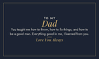 To My Dad, everything good in me message design for engraved metal wallet card