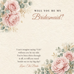 Message card: Bridesmaid Proposal Love Knot Necklace for Bridesmaid