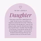 Message card: Chapters Cross - Daughter Birthday Necklace with Rose Box
