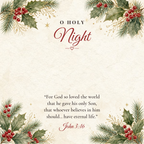 Message card: Christian Christmas Love Knot Necklace – John 3:16