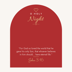 Message card: Christian Christmas Love Knot Necklace – John 3:16 – Modern Card