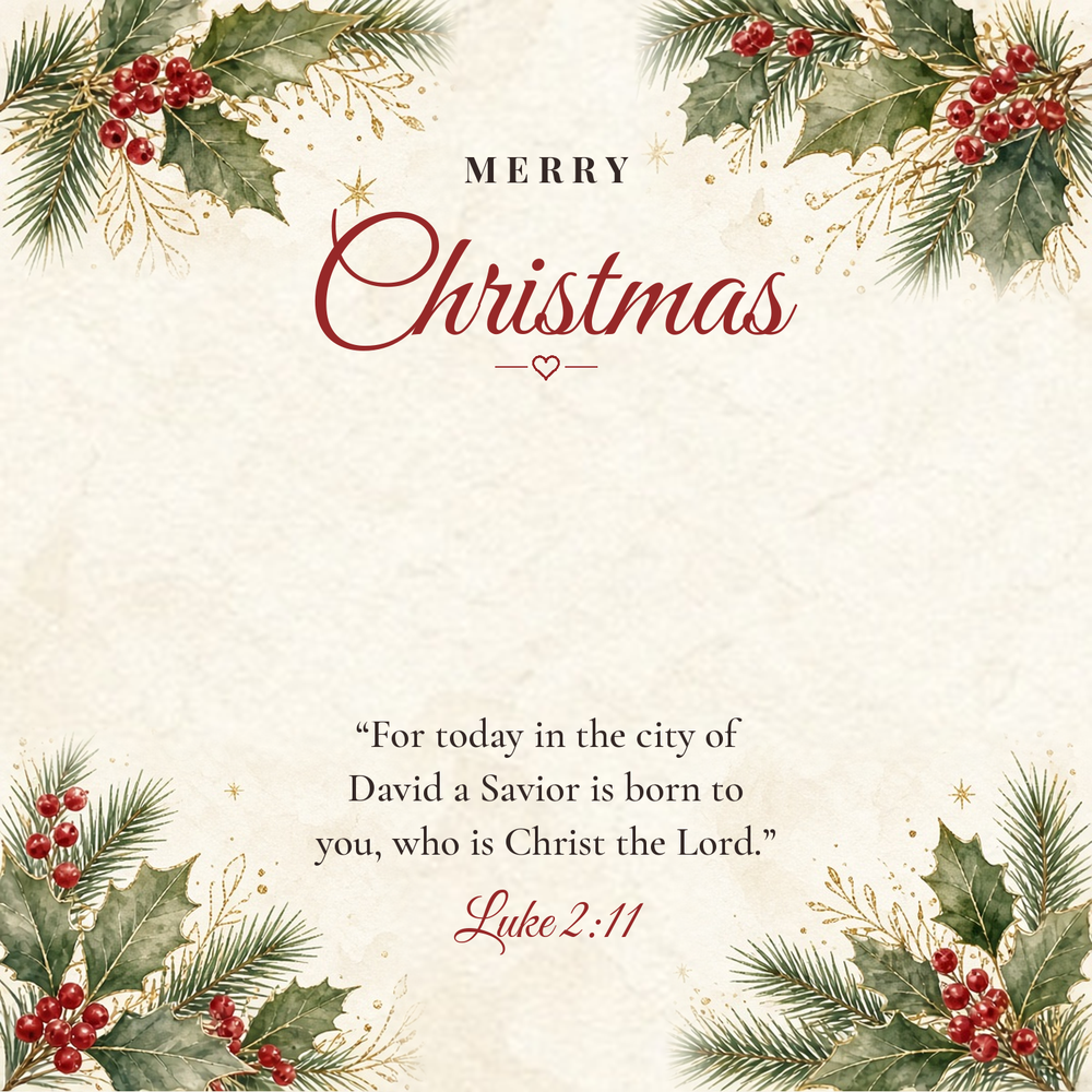 Message card: Christian Christmas Love Knot Necklace – Luke 2:11