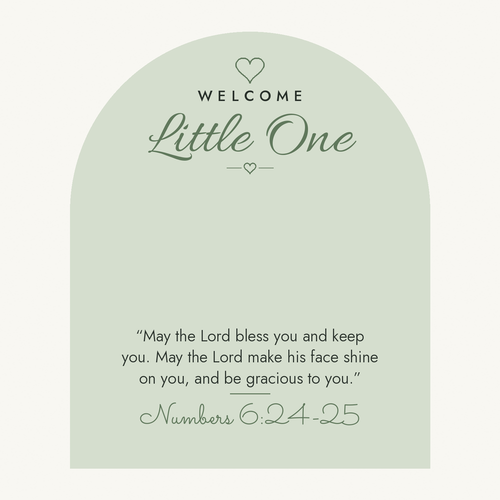 Message card: Christian Love Knot Necklace for Baby – Numbers 6:24-25 – Modern Card