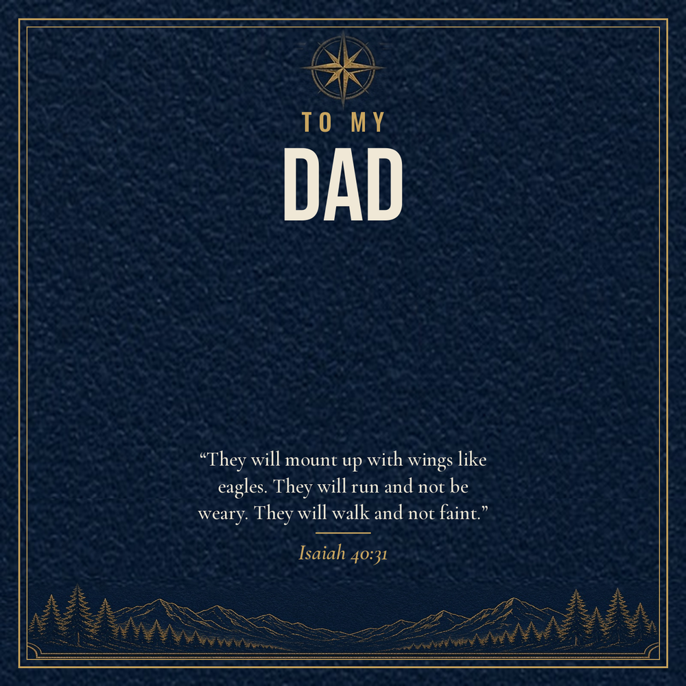 Message card: Christian Love Knot Necklace for Dad – Isaiah 40:31