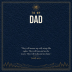 Message card: Christian Love Knot Necklace for Dad – Isaiah 40:31
