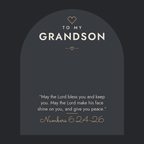 Message card: Christian Love Knot Necklace for Grandson – Numbers 6:24-26 – Modern Card