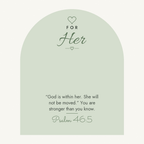Message card: Christian Love Knot Necklace for Her – Psalm 46:5 – Modern Card