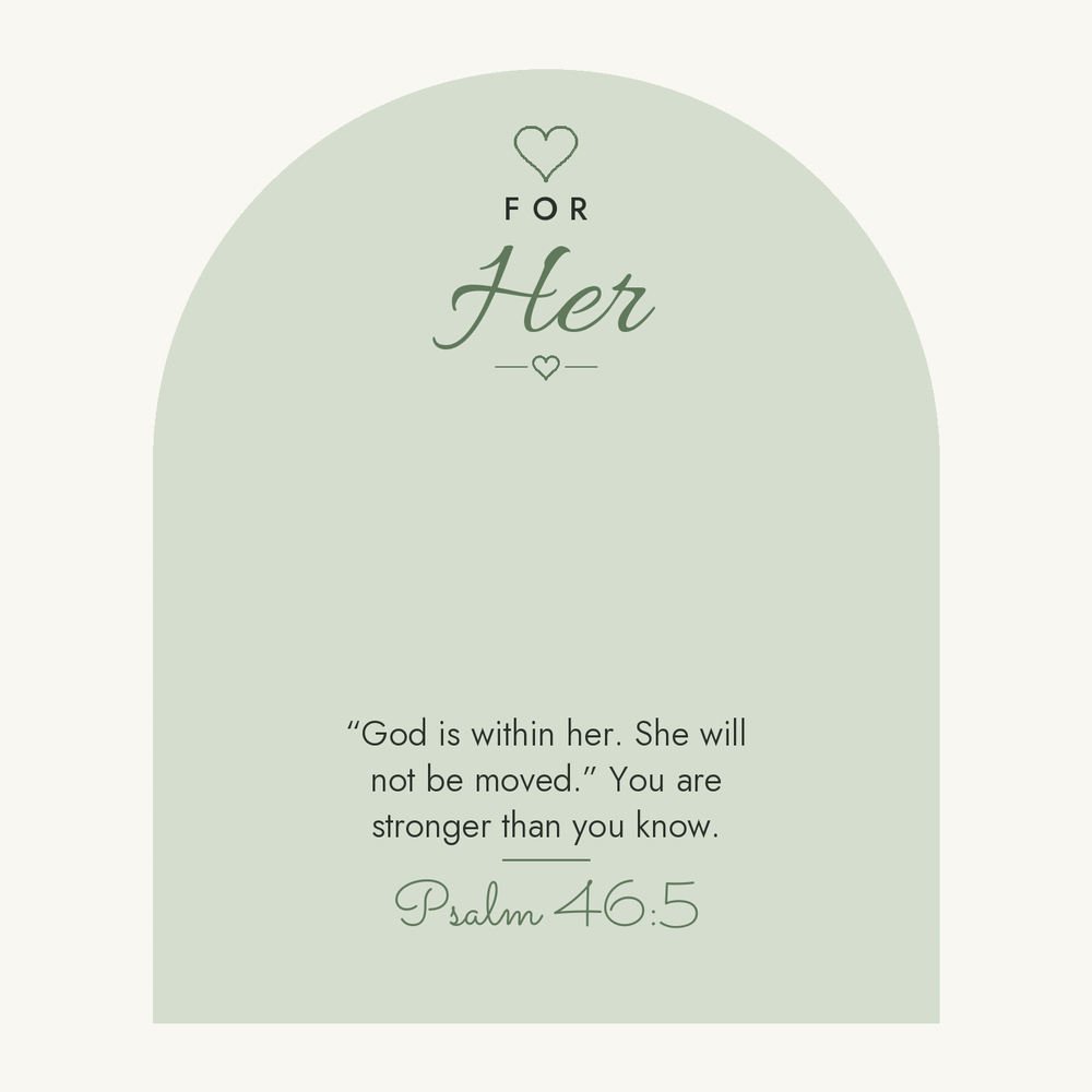 Message card: Christian Love Knot Necklace for Her – Psalm 46:5 – Modern Card
