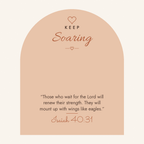 Message card: Christian Love Knot Necklace – Isaiah 40:31 Soar on Wings – Modern Card