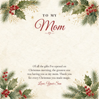 Message card: Christmas Love Knot Necklace for Mom from Son – The Greatest Gift