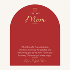 Message card: Christmas Love Knot Necklace for Mom from Son – The Greatest Gift – Modern Card