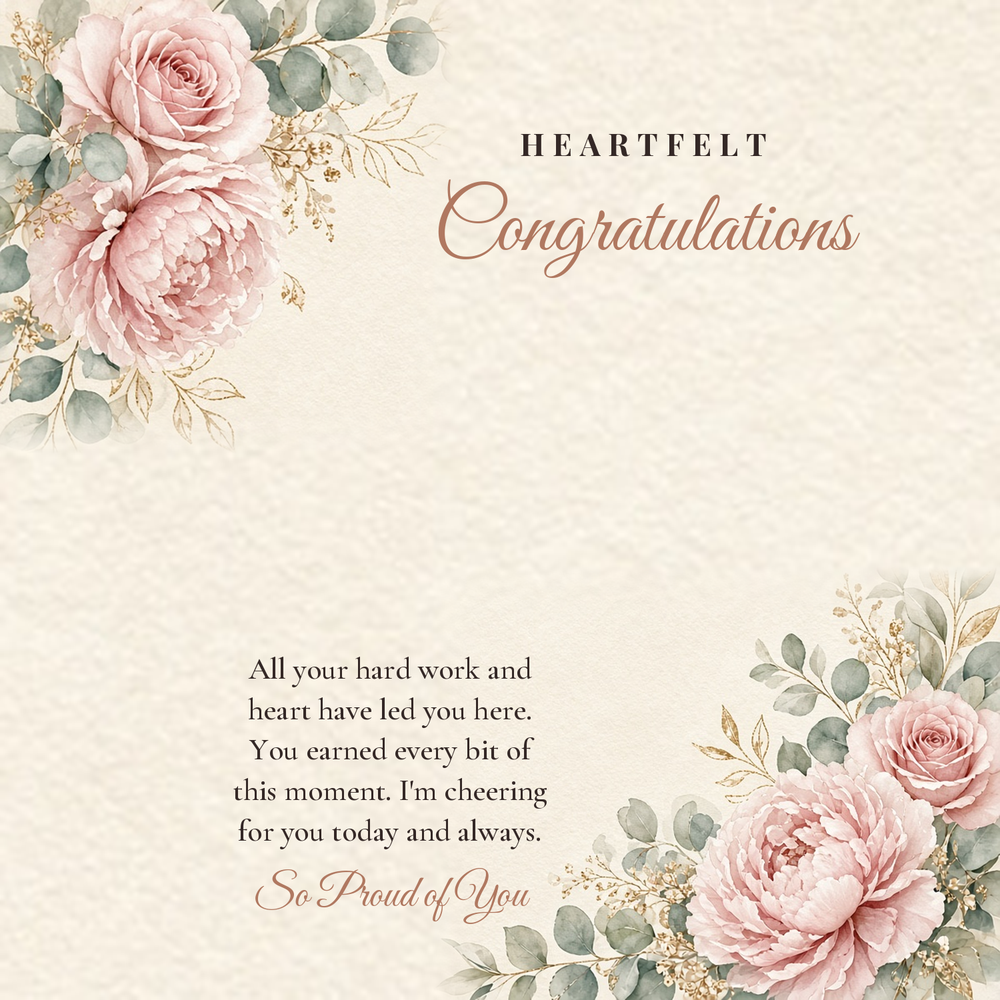 Message card: Congratulations Love Knot Necklace for Her
