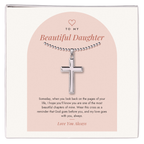 Cross necklace on To My Beautiful Daughter message card