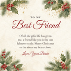 Message card: To My Best Friend – The Sister My Heart Chose