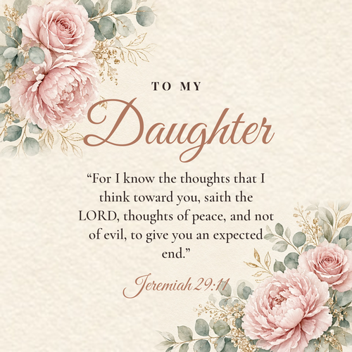 Message card: To My Daughter – Jeremiah 29:11