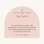 I'm Sorry card included with Love Knot necklace for Her