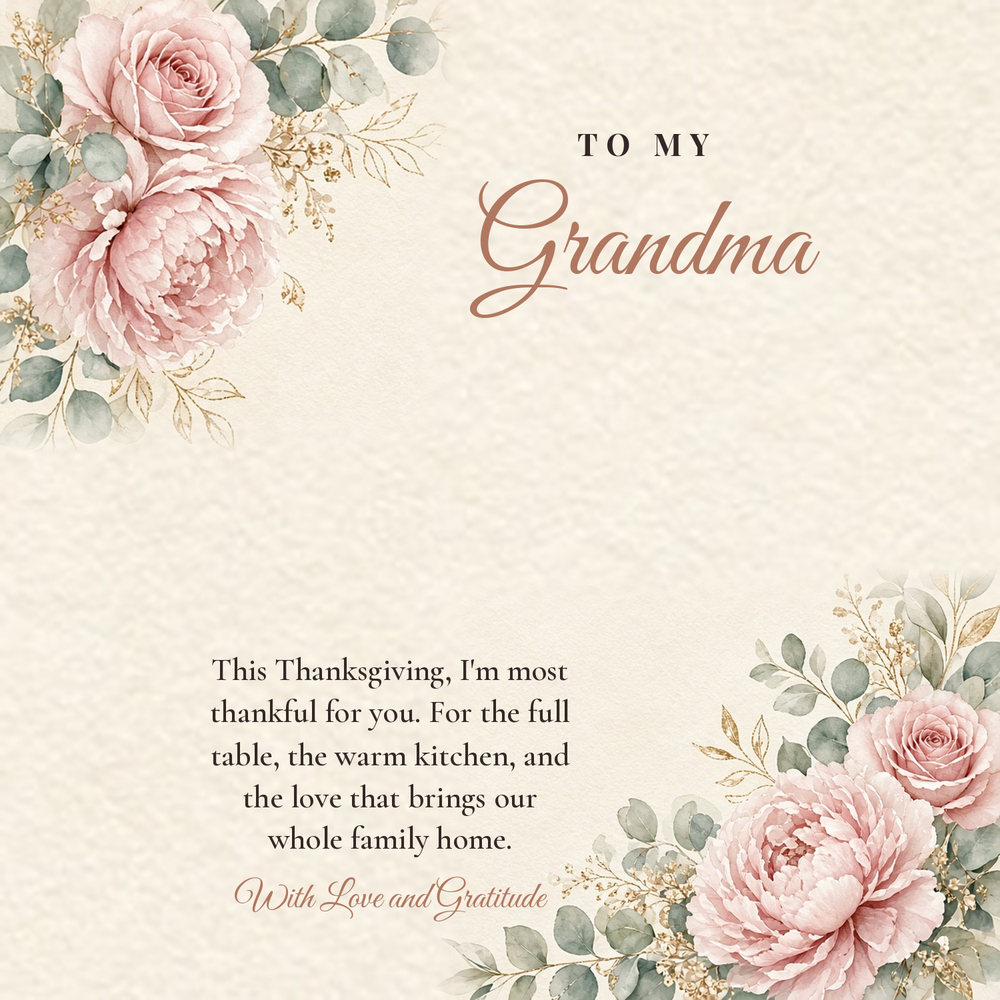 Message card: Love Knot Necklace for Grandma – Thankful for You