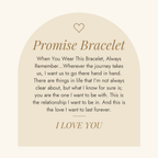 Message card: Love You Forever Promise Bracelet Last Forever