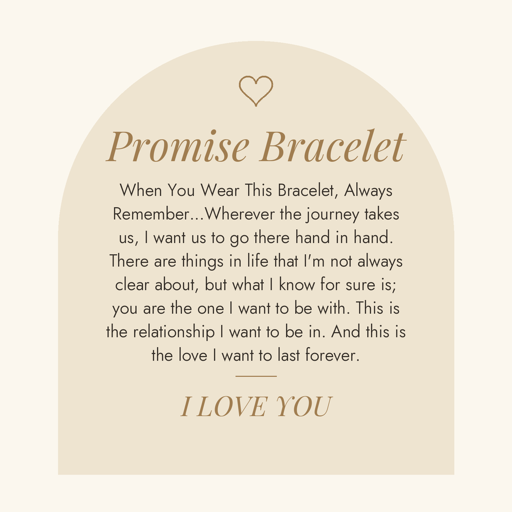 Message card: Love You Forever Promise Bracelet You Are The One