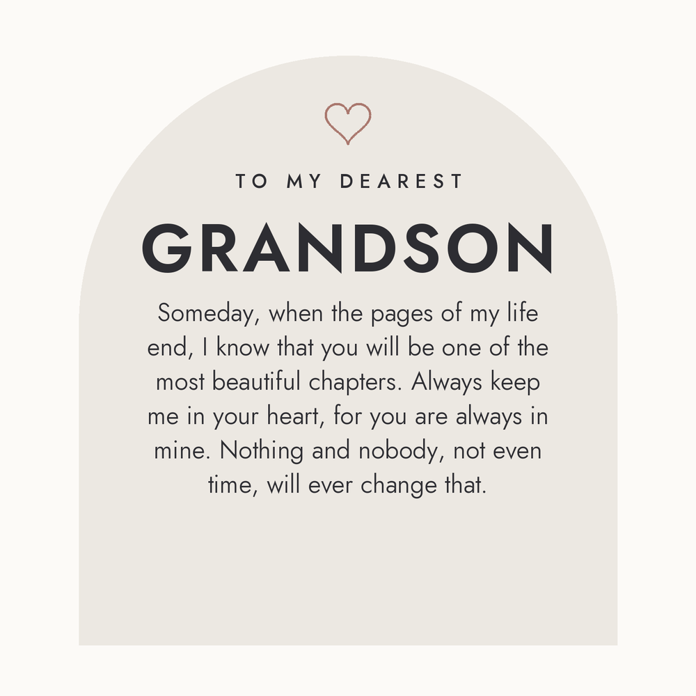 Message card: Love You Forever To My Grandson Bracelet Pages Of My Life