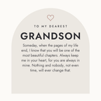 Message card: Love You Forever To My Grandson Bracelet Pages Of My Life