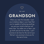Message card: Love You Forever To My Grandson Bracelet Will Never Lose