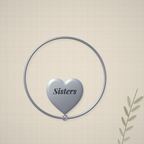 Personalized Sister Heart Bangle – Engraved Sisters Gift