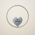 Be Strong Faith Heart Bangle – Personalized Engraved Christian Gift