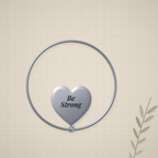 Be Strong Faith Heart Bangle – Personalized Engraved Christian Gift