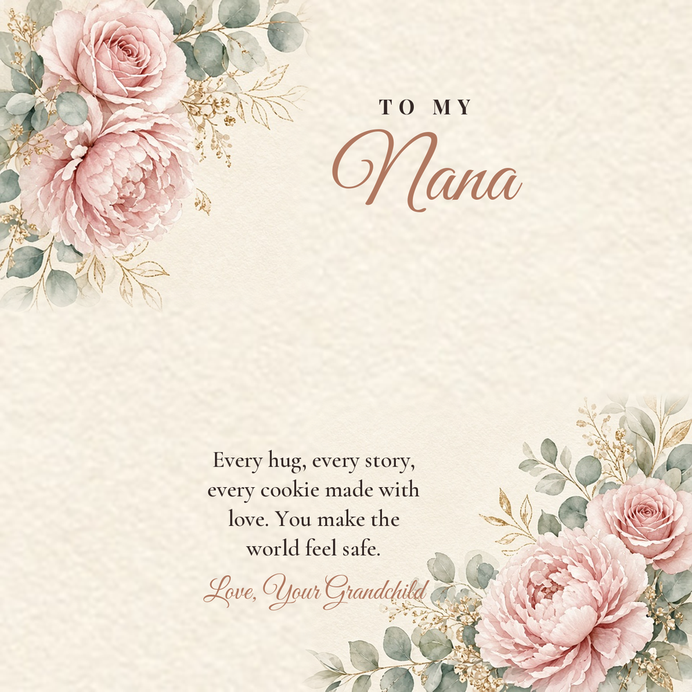 Message card: To My Nana – You Make the World Feel Safe